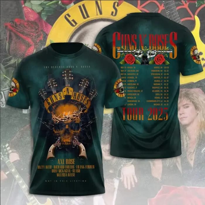 T-shirt imprimé 3D vintage du groupe de rock Van Halen