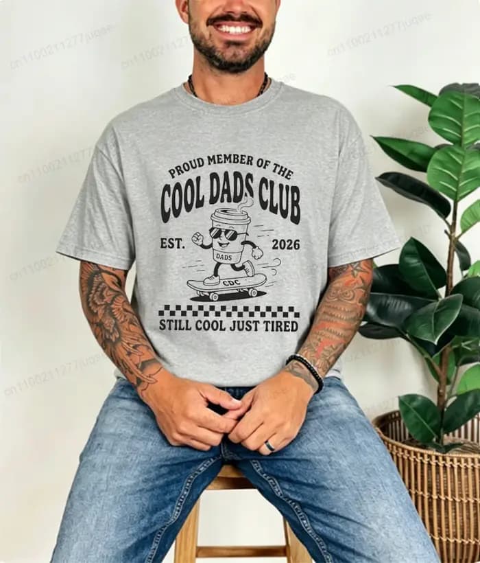 T-shirt imprimé Cool Dads Club pour hommes