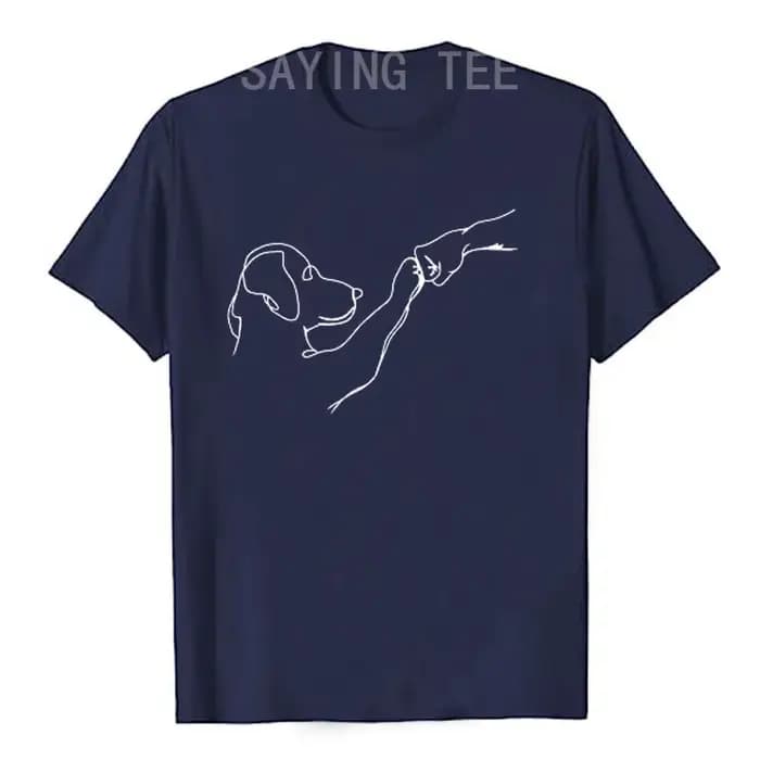 T-shirt graphique Punch Hand Dog and People
