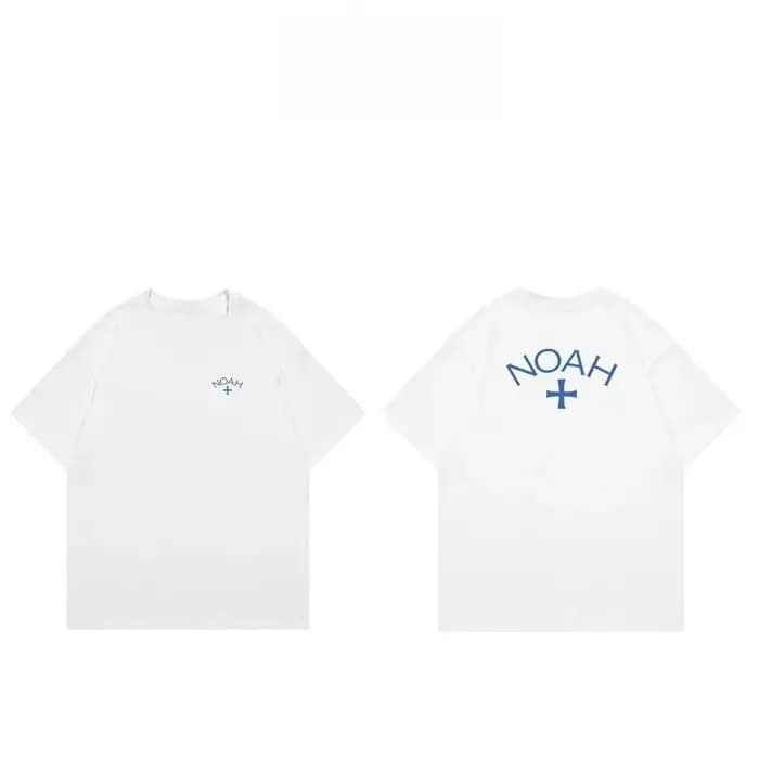 T-shirt graphique avec logo Noah Cross, en coton noir, à manches courtes, col rond, pour homme, stre