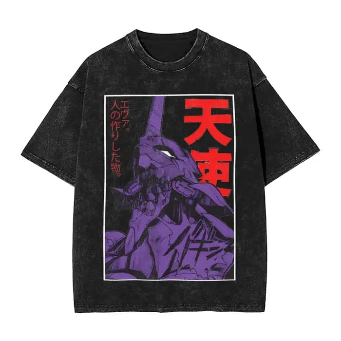 T-shirt vintage délavé EVA Unit-01