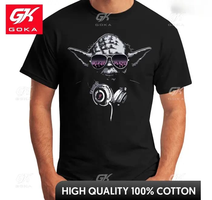 Deejay DJ Yoda graphique t-shirts hommes vêtements nouveaux hauts coton femmes t-shirts Cool Alien c