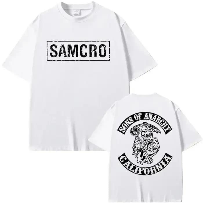 Sons of Anarchy SAMCRO hommes femmes T-shirt marque de luxe mode grande taille haut décontracté à ma