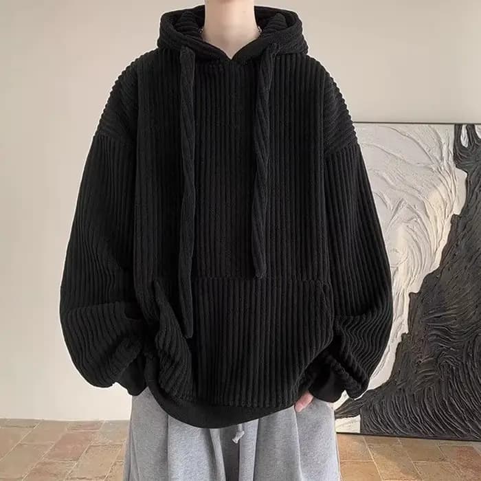 Sweat à capuche en velours côtelé Wstring pour homme