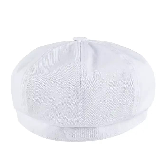 BOTVELA casquette gavroche hommes blanc sergé coton chapeau femmes boulanger garçon casquettes rétro grand casque
