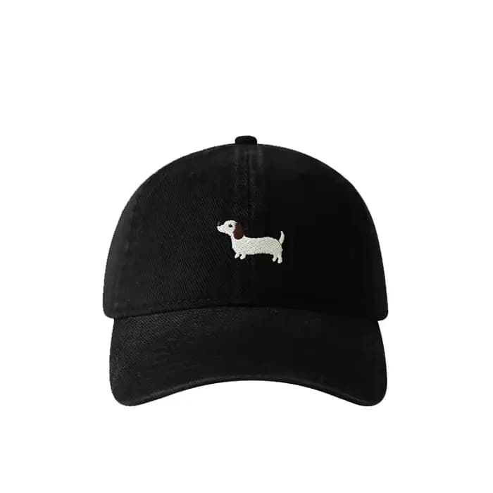 Casquette de Baseball en coton délavé teckel brodé pour femmes et hommes