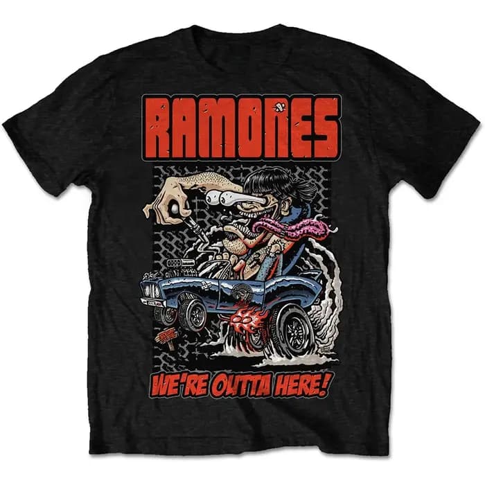 T-Shirt blanc classique du groupe Ramones