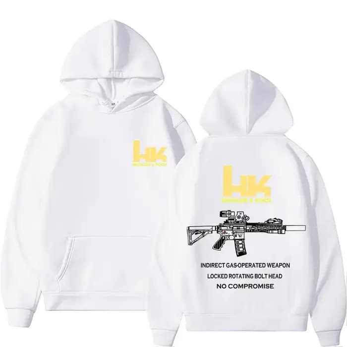 Sweat-shirt à capuche décontracté pour homme Heckler & Koch HK Fashion M4 Gun Design