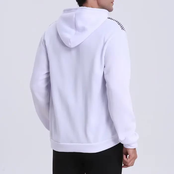 Sweat à capuche zippé pour hommes poche à pois imprimé