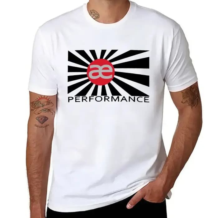 T-shirt graphique à manches courtes et col rond pour hommes