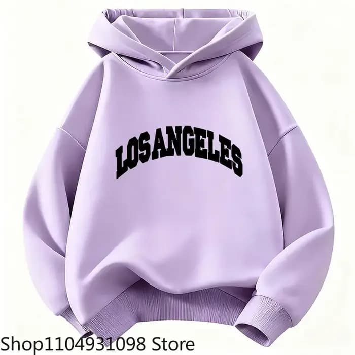 Sweat-shirt à capuche décontracté Y2K Los Angeles pour enfants – Vêtements tendance pour garçons et filles