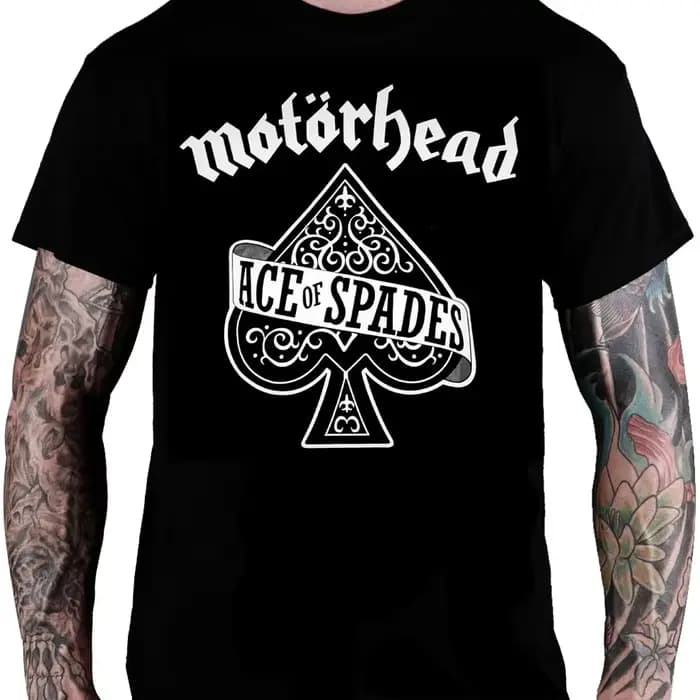 T-Shirt graphique Motorhead Ace of Spades pour hommes