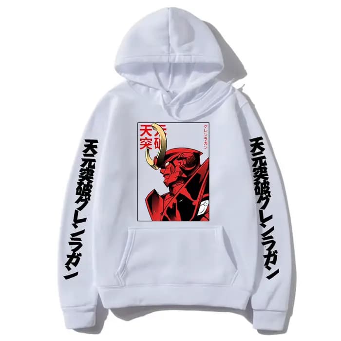 Anime Tengen Toppa Gurren Lagann Mecha sweat à capuche imprimé graphique hommes