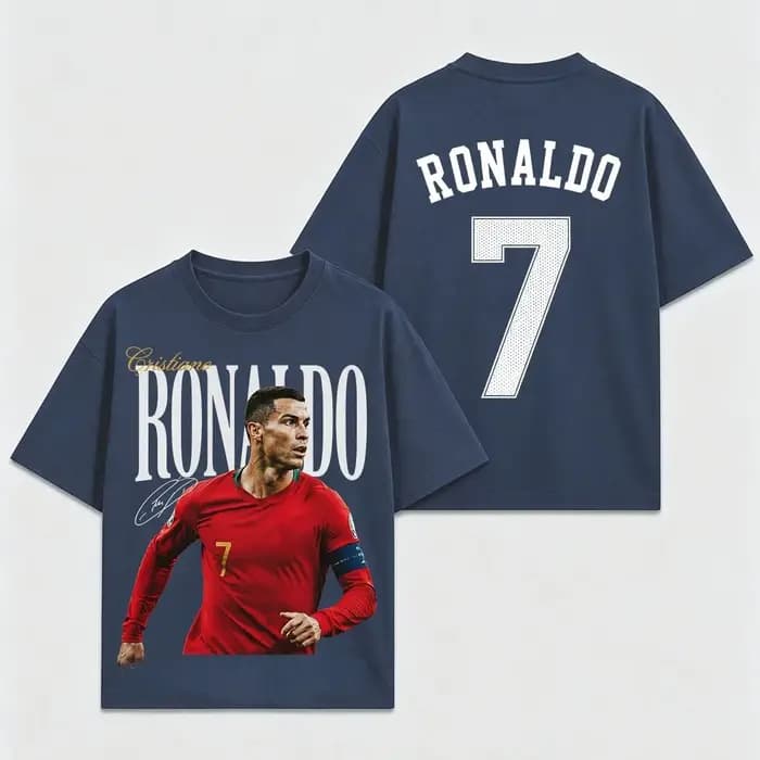 T-shirt Cristiano Ronaldo Portugal NO.7 pour hommes et femmes