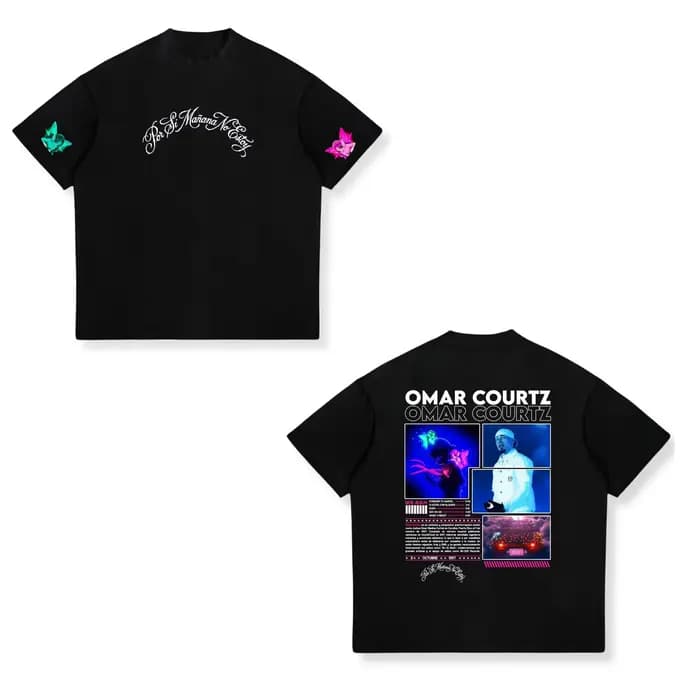 T-shirt Omar Courtz Primera Musa Tour pour hommes et femmes, streetwear oversize, mode Y2k, t-shirt