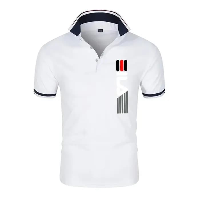 2025 été nouveaux hommes revers Anti-pilule Polo impression à manches courtes décontracté affaires mode Slim Fit