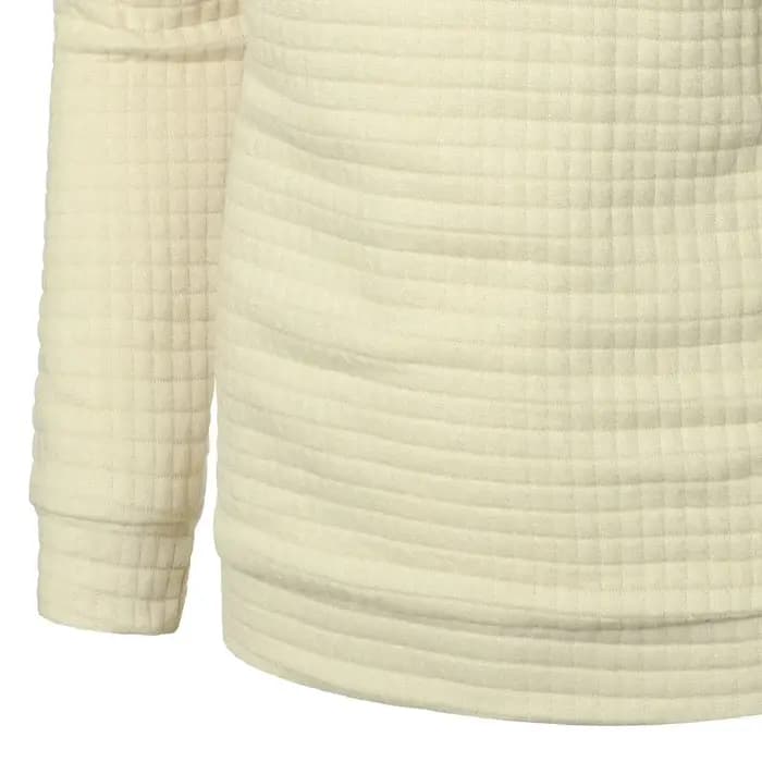Sweat à capuche jacquard à carreaux pour hommes, manches longues, couleur chaude, manteau, automne/hiver