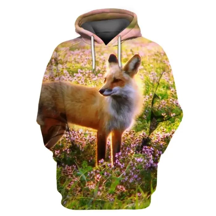 Sweat à capuche imprimé renard animal pour hommes et femmes