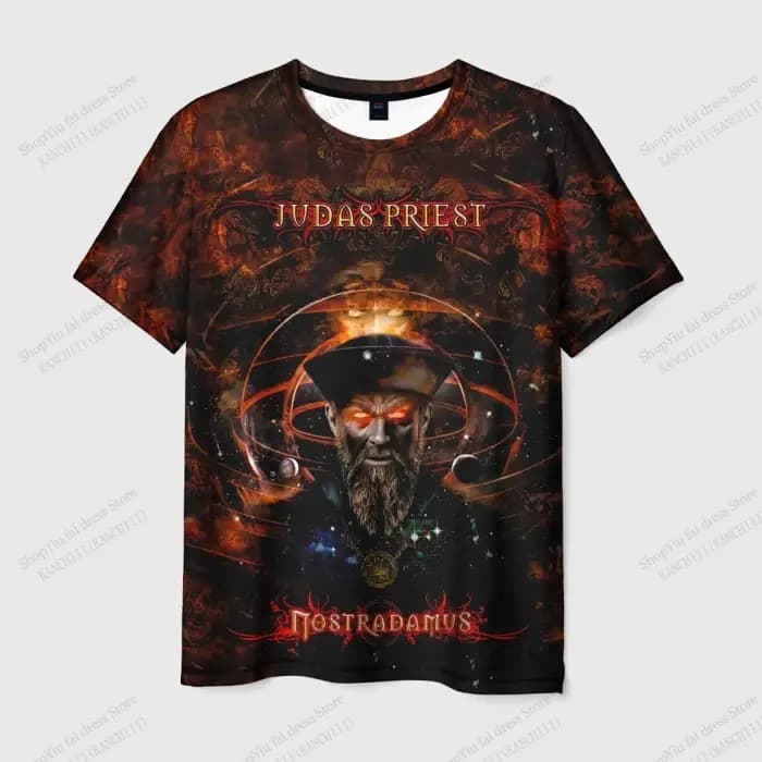 2026 nouveau groupe de Rock Judas Priest Tour impression 3D T-shirt hommes femmes mode Hip Hop surdimensionné à manches courtes hauts t-shirts enfants vêtements