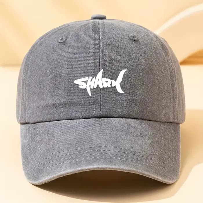 Casquette de baseball à imprimé requin à la mode
