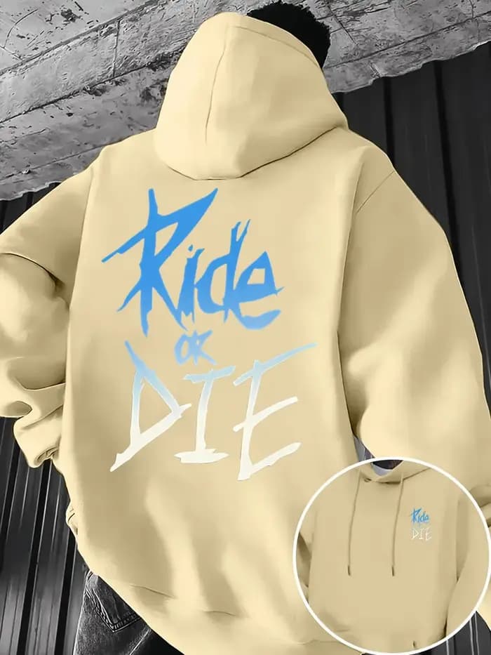Ride or Die Graffiti imprimé rue hommes sweat à capuche pour femme décontracté mode tendance ample Sport automne hiver