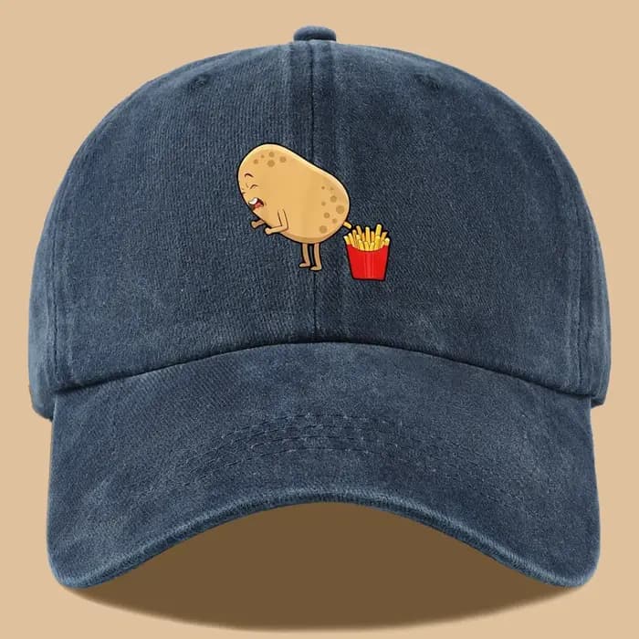 Casquette de baseball imprimée de pommes de terre humoristiques