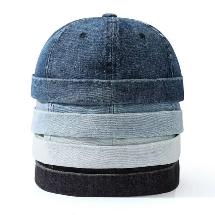 Casquette Docker en Denim sans bords