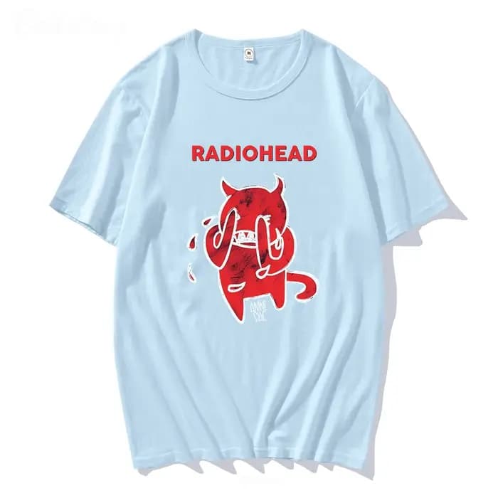 T-shirt unisexe 100 coton avec imprimé de tête de radio