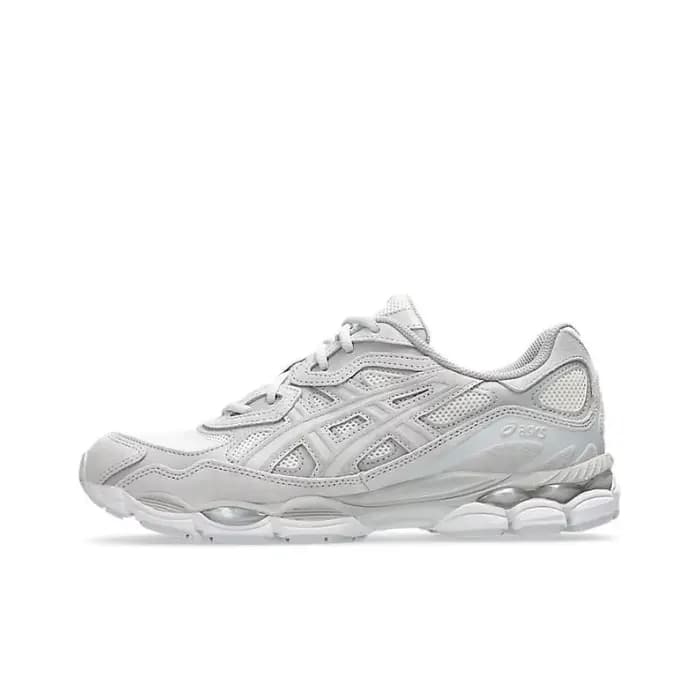 POIZON Asics GEL NYC Chaussures de course décontractées basses unisexe gris blanc 1203A663101