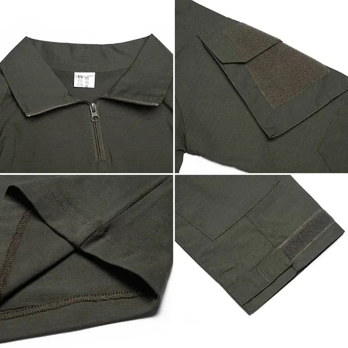 ReFire Gear armée Combat T-Shirt hommes à manches longues T-Shirt tactique solide coton chemise mili