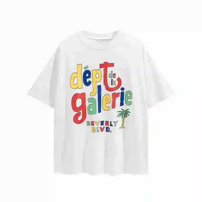 T-shirt unisexe décontracté à col rond 100 % coton avec motif lettres tendance – Haut d'été