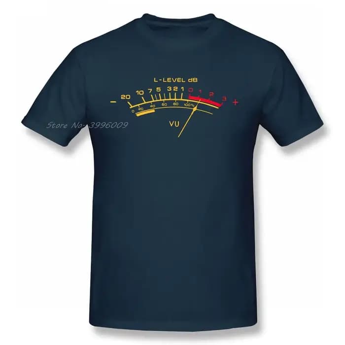 Vu mètre Vintage analogique T-shirt hommes/femmes haute qualité coton été