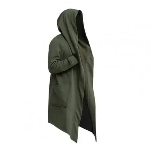 Hommes manteau gothique sweats à capuche robe noire Hip Hop