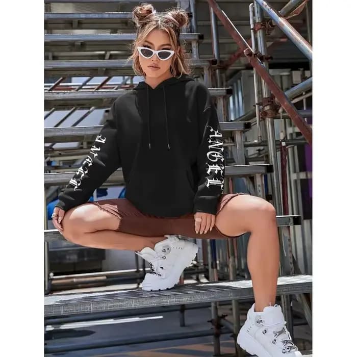 Magnifique sweat à capuche pour femmes avec ailes d'ange