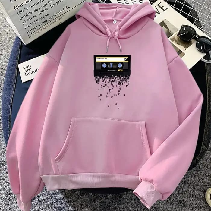 Sweat à capuche musique vintage unisexe