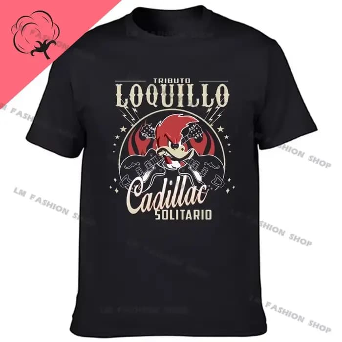Coton haut d'été t-shirts homme drôle T-shirt Camiseta Loquillo Y Los Trogloditas Negra cadeaux de noël