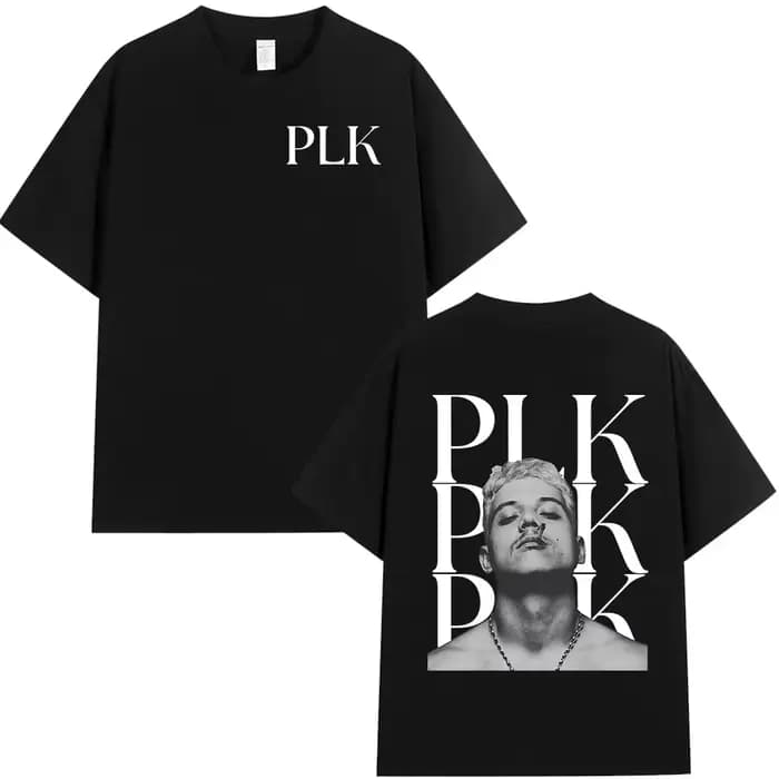 Rappeur PLK visage graphique T-shirt hommes femmes vêtements mode Hip Hop musique T-shirts décontracté coton manches