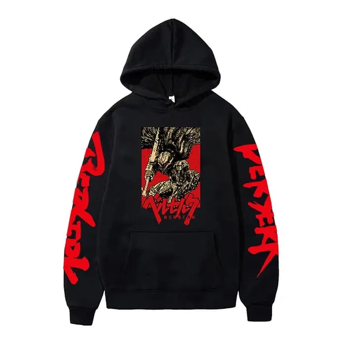 Anime Berserk sweats à capuche pour hommes japonais Harajuku mode nouveau sweat