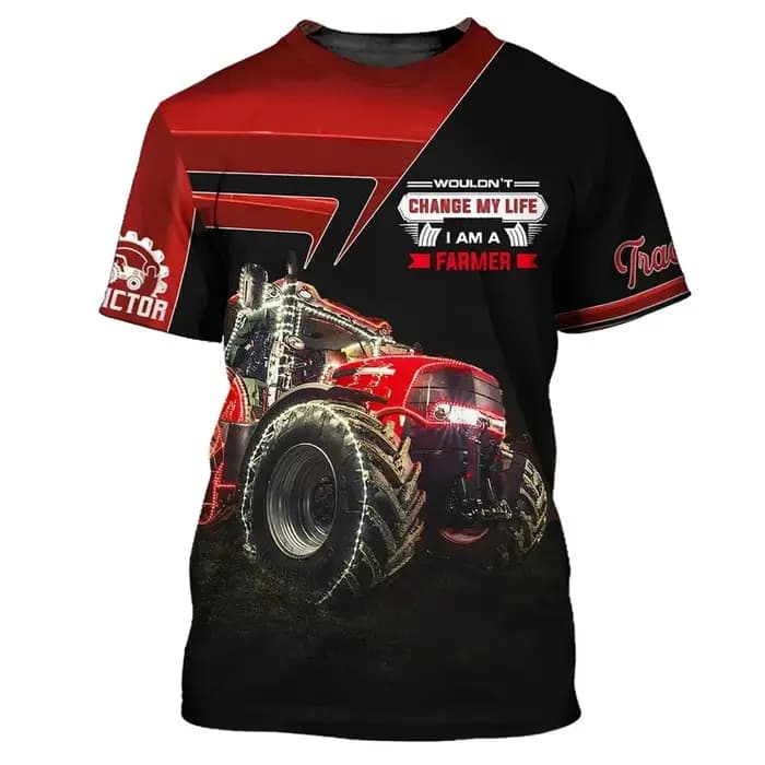 T-shirt graphique de tracteur de ferme pour hommes