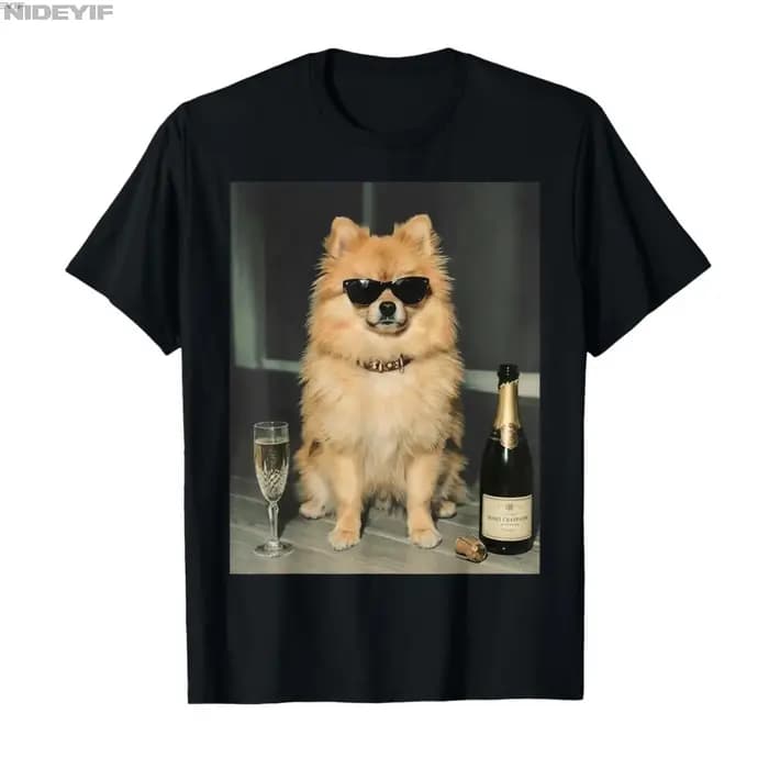 T-shirt Vintage en coton pour hommes et femmes, 100% coton, à manches courtes, avec image de chien P