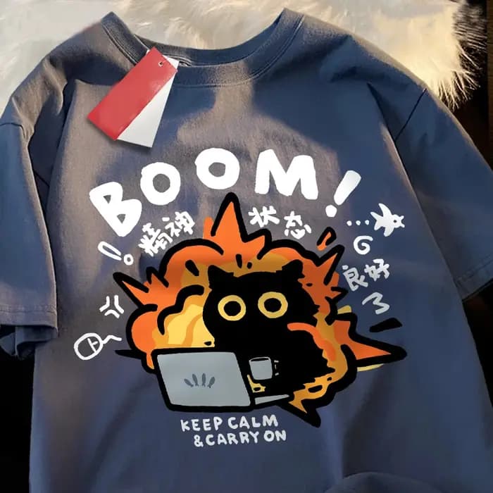 T-shirts bon état mental pur coton à manches courtes t-shirt pour hommes femmes été