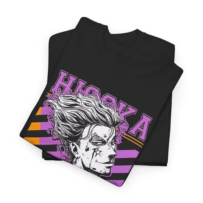 T-shirt noir inspiré de l'anime Hunter X Hunter, Hisoka, cadeau d'anime