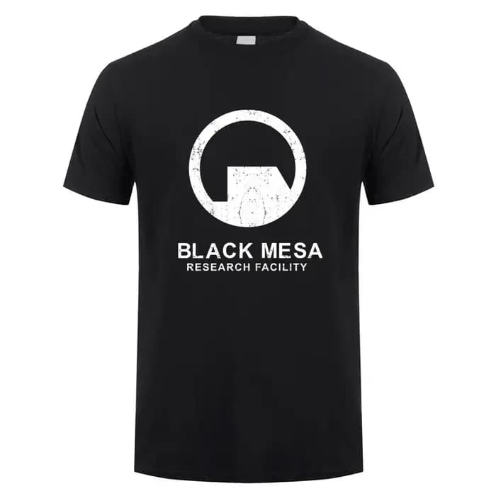 Noir Mesa établissement de recherche t-shirt graphique hommes coton Streetwear à manches courtes t-shirts
