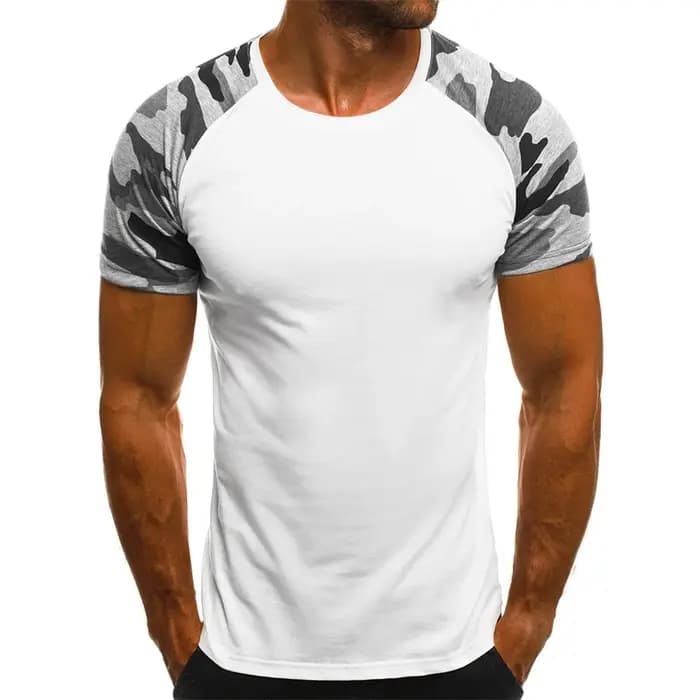 Nouveaux hommes T-Shirt à manches Raglan hommes t-shirts athlétiques bloc de couleur vêtements de sp