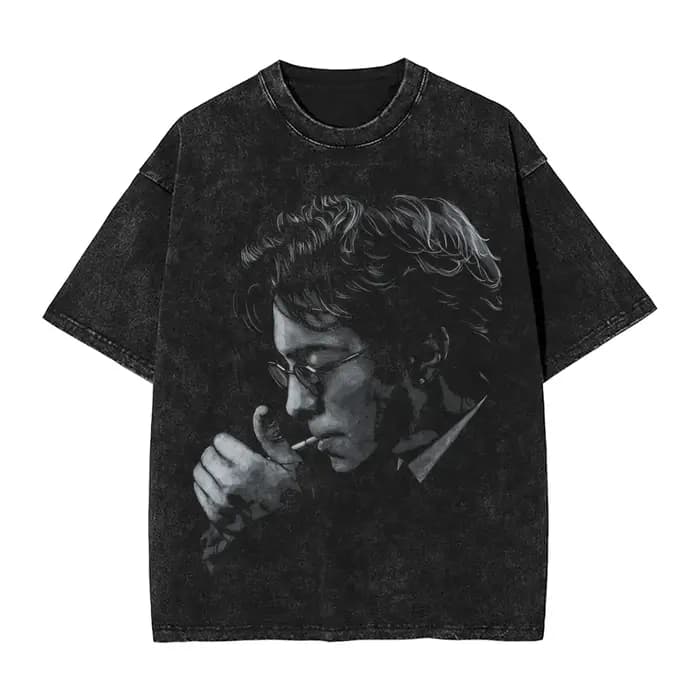 T-shirts vintage pour hommes Hudson Williams – Hauts d'été streetwear à manches courtes, col rond, d