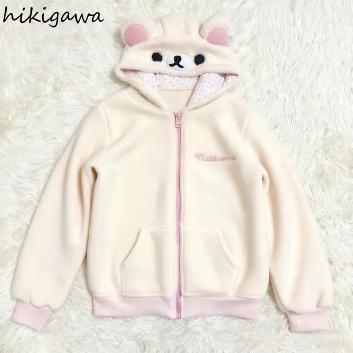 2025 Ropa Mujer japonais vestes à capuche vêtements pour femmes ours oreille