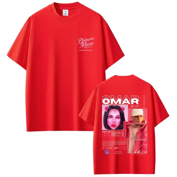 Rappeur Omar Courtz Primera Musa T-shirts hommes femmes mode Hip Hop surdimensionné à manches courte