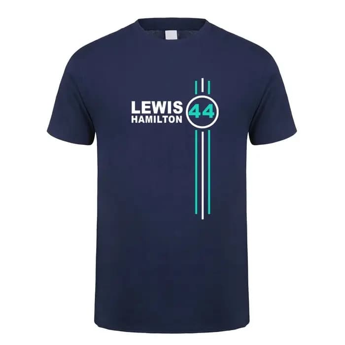 T-shirt manches courtes homme, estival et en coton, Lewis Hamilton 44, 71857