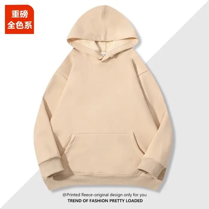 2026 hommes et femmes 600g coton argent renard polaire à capuche à manches longues sweat couleur unie Couple