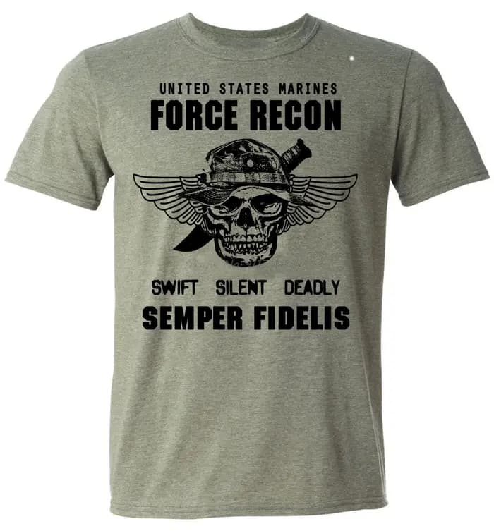 USMC – T-shirt en coton pour hommes, Streetwear, Harajuku